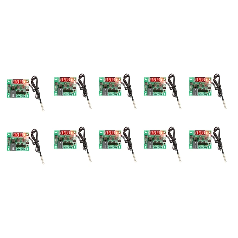 

10 PCS W1209 DC 12V Red Heat Cool Temp Thermostat Temperature Control Switch Temperature Controller