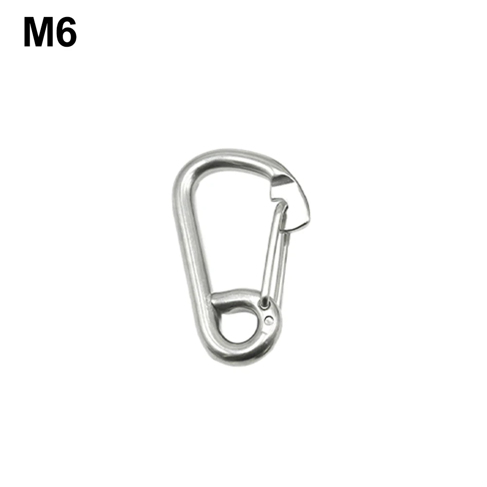 Carabiner Screw Connector 304 Stainless Steel Snap Hook Carabiner 6mm 8mm 10mm 12mm 14mm Climbing Hook Home Hardware Part