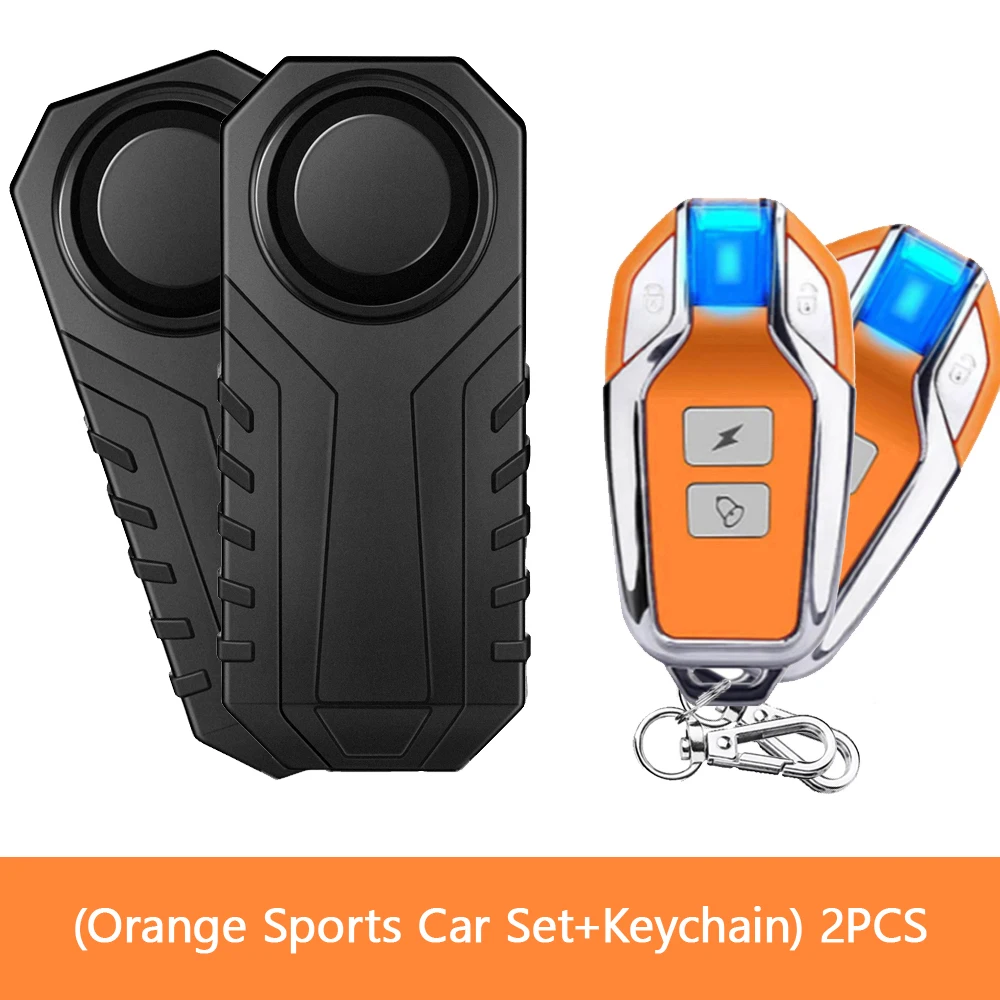 Motorcycle and Bicycle Anti-Theft Wireless Alarm System with Remote Control and Waterproof Design, 113dB Security Alert