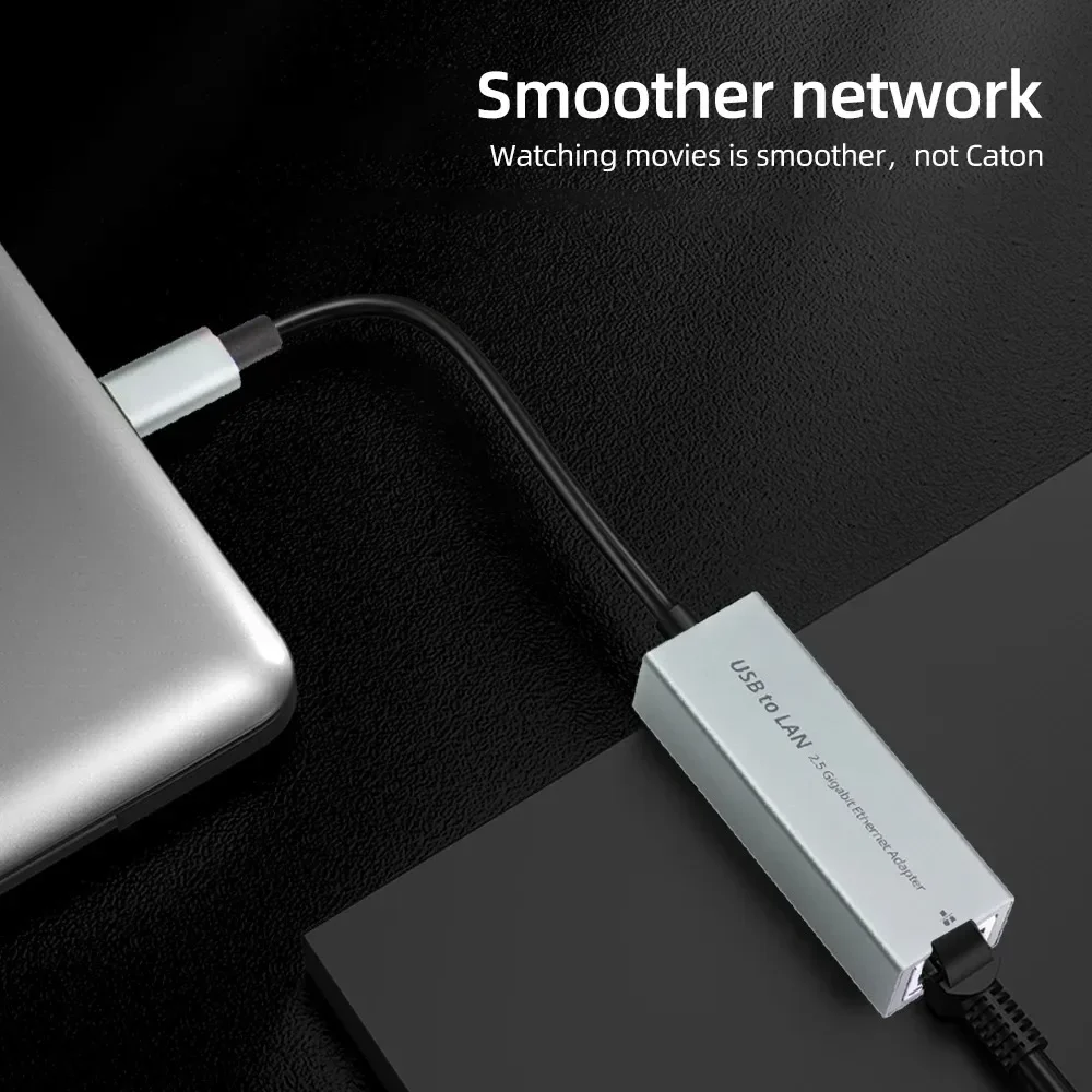2500Mbps USB Ethernet Adapter 2.5G USB3.0 Network Card Thunderbolt 3 Lan Interne