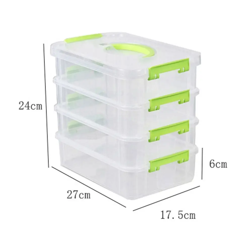 Durable 4 Layers Desk Storage Organizer Stackable Transparent Drawer Table Makeup Organizer Box Plastic Jewelry Container Bins
