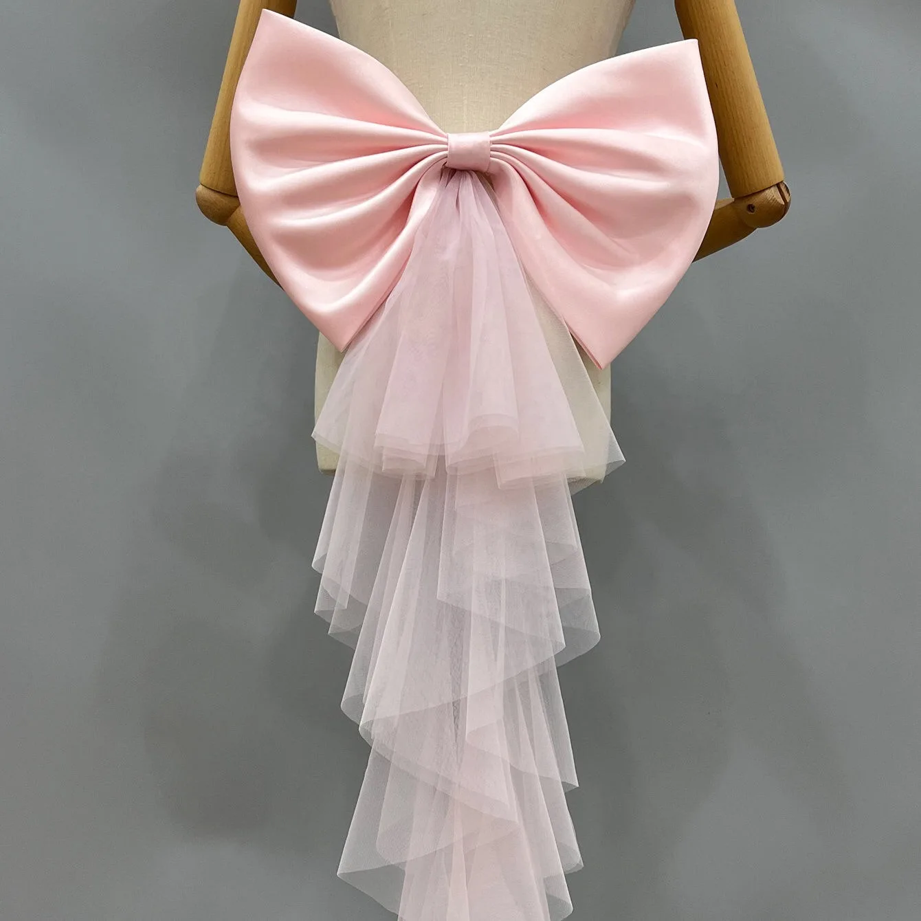 Bridal Dress Decoration Fashion Satin Wedding Bow Ruffles Tulle Lolita Bridal Knot Women Accessories
