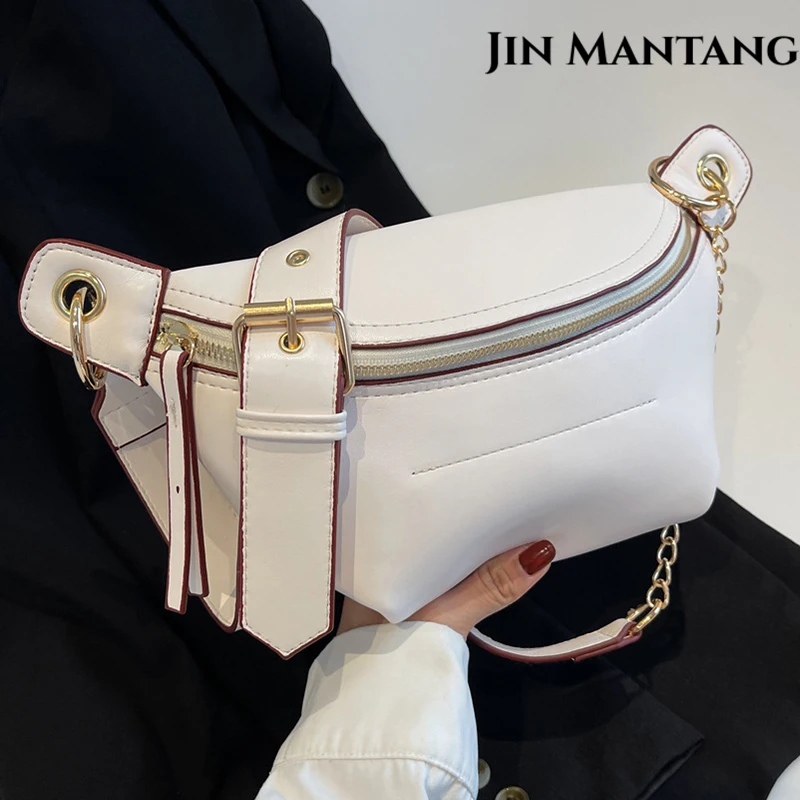 Wholesale Luxury Women's Fanny Pack High Quality Waist Bag Thick Chain  Shoulder Crossbody Chest Bag Female Belt Bag Designer Brand Handbag From  m.