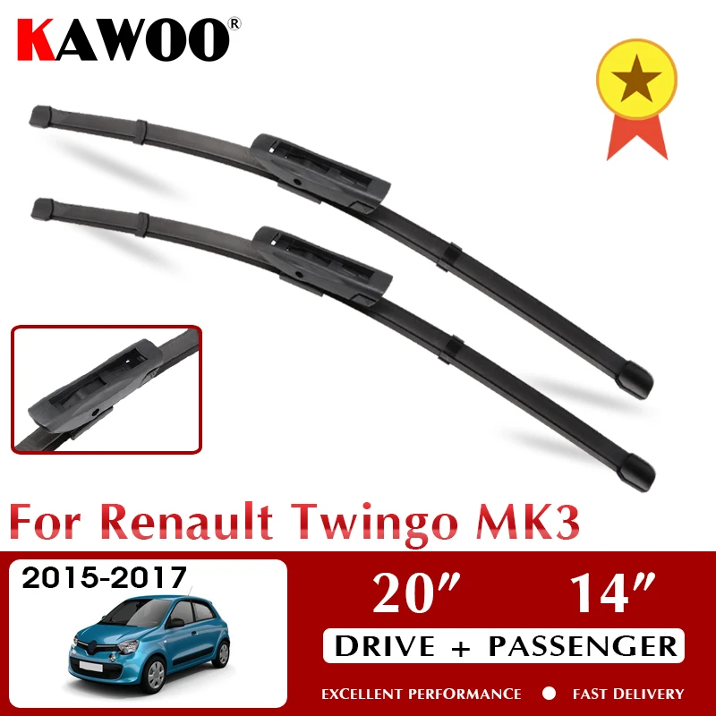 coche, escobillas de limpiaparabrisas Twingo MK3 para Renault, accesorios de ventana delantera, 20 "+ 14", LHD, RHD, 2015 2017| | AliExpress