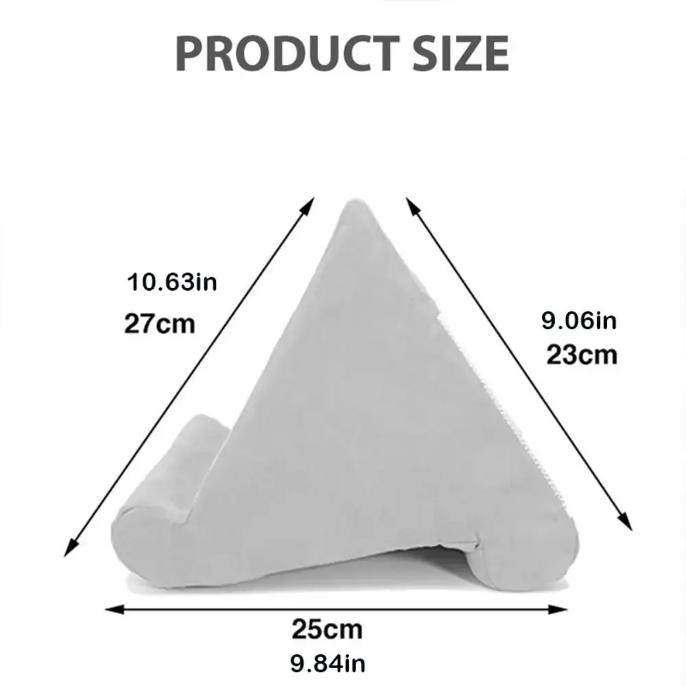 Multifunction Sponge Pillow Tablet Holder Multi-angle with Storage Pockets Mobile Phone Support for IPad/Samsung/Huawei/Xiaomi