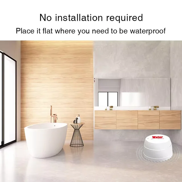 Tuya WiFi Water Leak Detector Flood Sensor Smart Life APP Remote Monitoring Flood Alert Overflow Security With Alexa Google 4