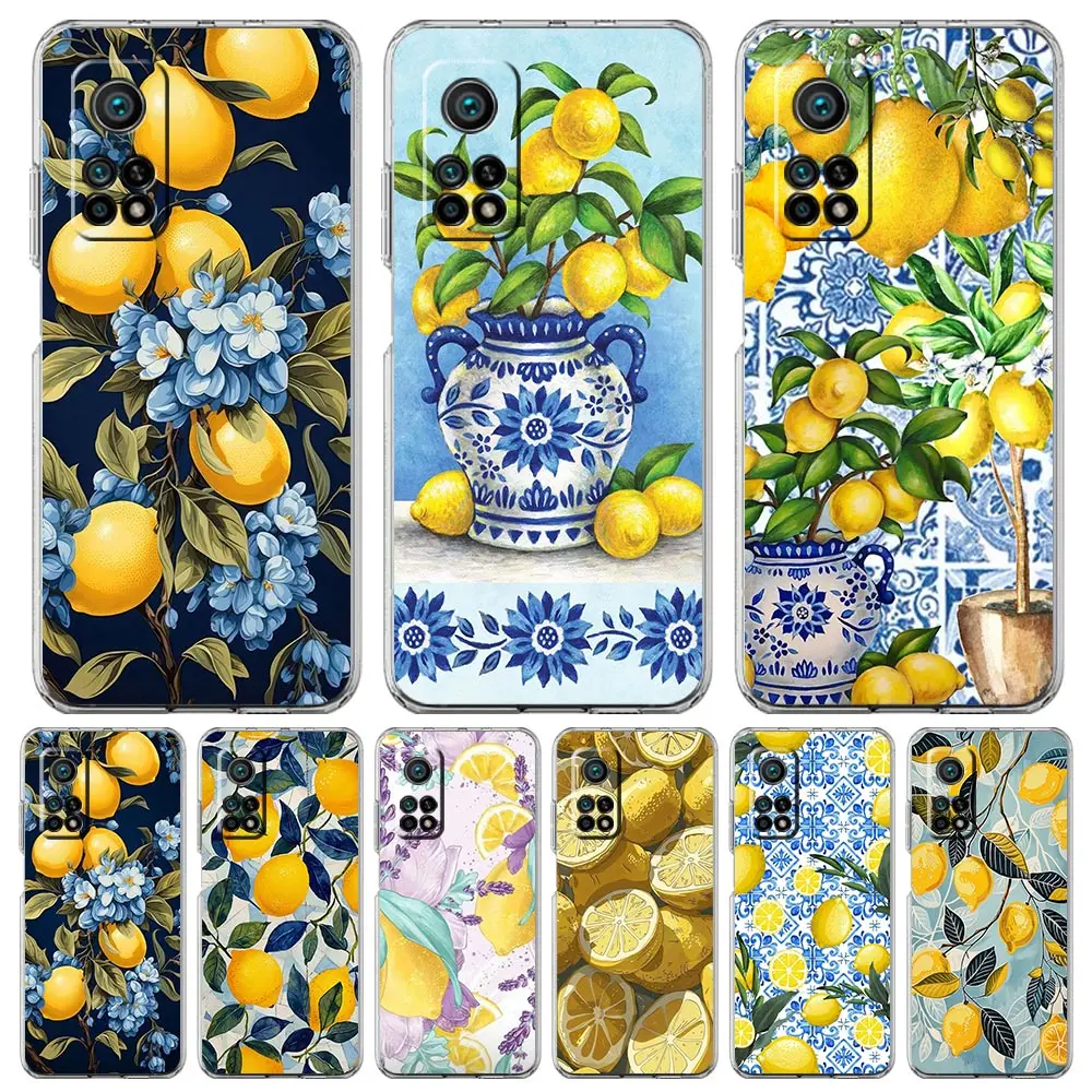 Clear TPU Phone Case with Retro Lemon Design