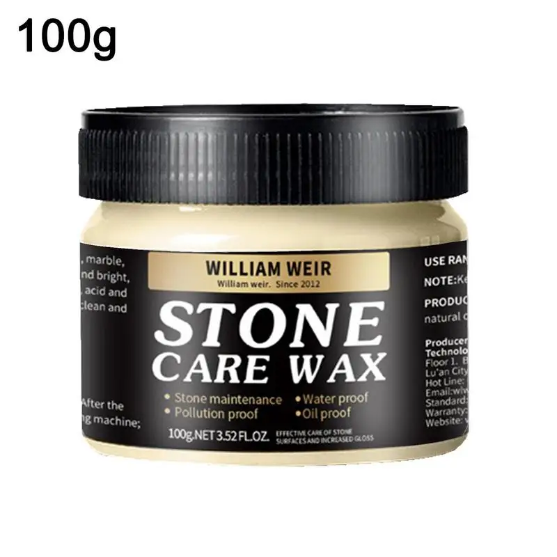 Granite & Stone Care Wax Professional Cleaner and Polish for Countertops Marble Polished Brighten Care Wax about100g