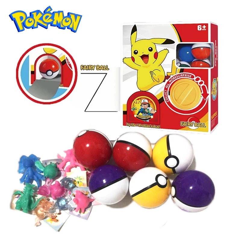 Pokemon Pikachu Egg Crane Machine Action Toy Anime Children Pokeball Twisted Cartoon Collection Toys Doll Kids Regali Di Compleanno