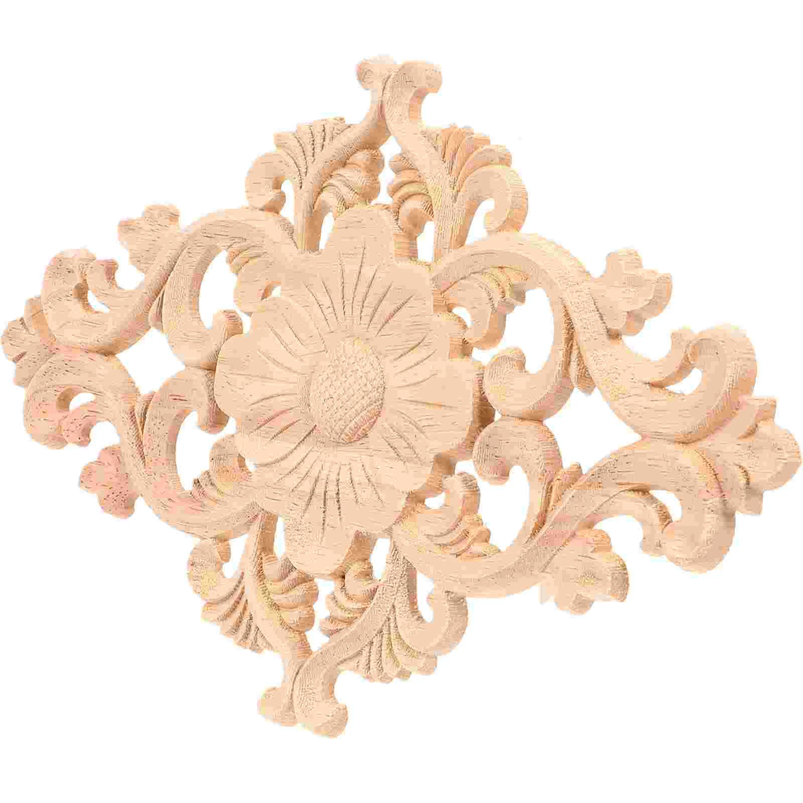 

Carved Wood Appliques Decorative Onlays Applique Unpainted Wood Onlay Door Wood Carving Decals Wall Appliques Onlays