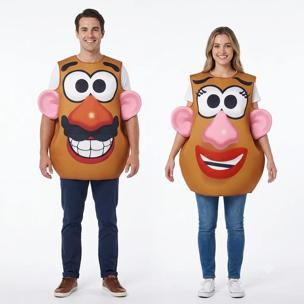 Funny Potato Head Costume Mr. and Mrs. Matching Outfit Halloween