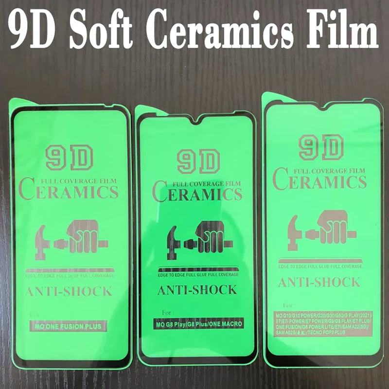 4Pcs 9D Soft Ceramic Film For Motorola Moto G10 G20 G30 G50 5G G8 Power Lite G9 Play Plus G22 G Play 2022 G100 Protective Glass