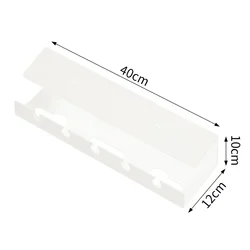 Cable Organizer Tray for Under Desk: Streamlined Wire Management for Home and Office (White)