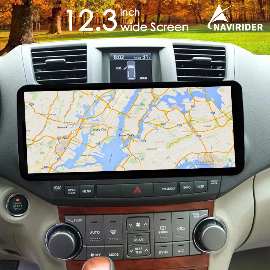 

Автомагнитола для Toyota Highlander 12,3-1920, мультимедийный видеоплеер, навигация GPS, экран 720 дюйма 2007*2013, Android 13