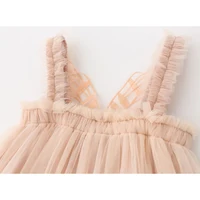 Robe de princesse en tulle avec appliques papillon 3D pour bébé fille, vêtements de fête d'anniversaire pour enfant, robe de reconstitution historique, mode 2