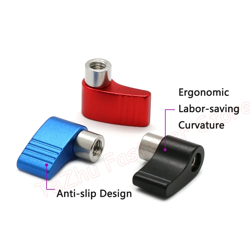 1pc M3 M4 M5 M6 Thumb Nut L-type / T-type Hand Tighten Nuts Handle Adjustable Butterfly Shape Nut for DSLR SLR Camera thumb nuts