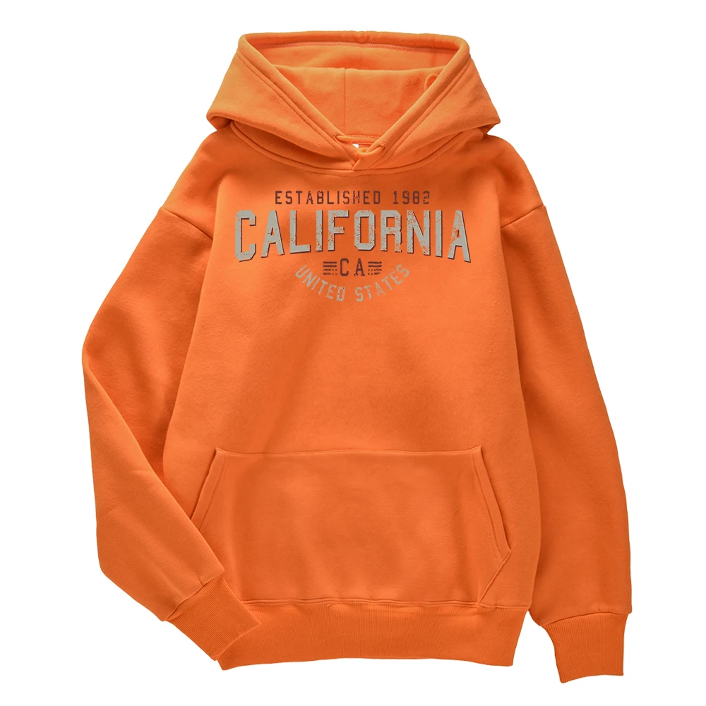 

Established 1982 California United States Print Man Hoodie Plus Size Sport Tops Ulzzang Regular Clothes Korean O-Neck Tracksuit