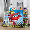 Cartoon Anime Super Wings Throws Blanket for Bedding Picnic Kid Super Soft Cute kawai high quality Flannel Blanket birthday gift 1