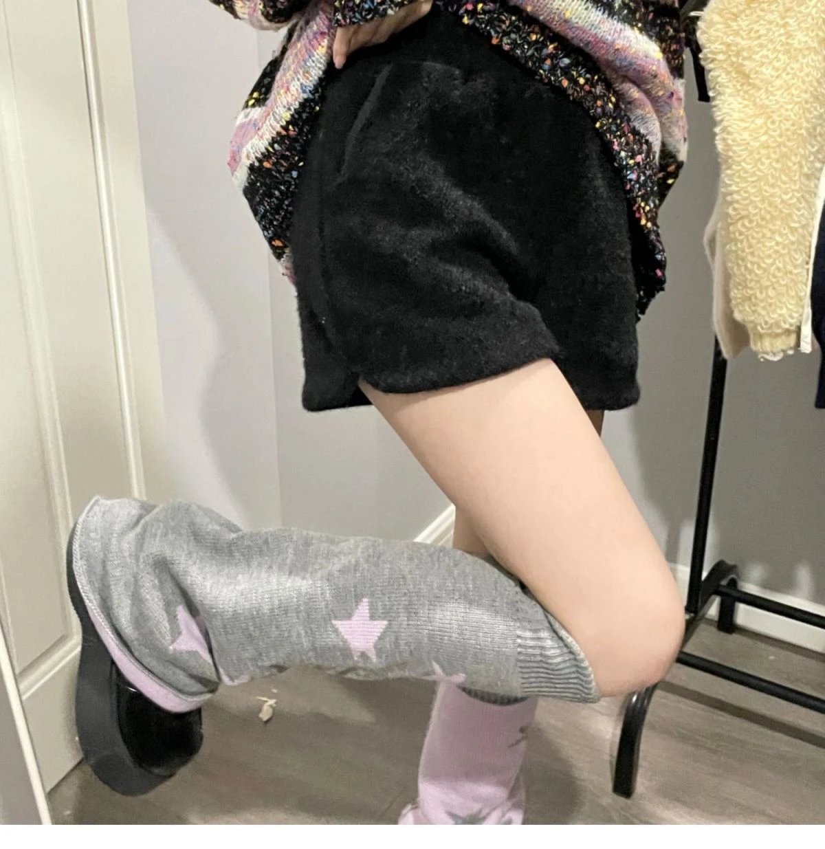 Mink Velvet Cute Shorts Women New Gentle Loose Solid Color Thin Plush Elastic Waist Wide Leg Pants Female Y2k Shorts
