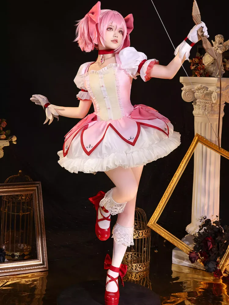 

Puella Magi Madoka Magica Doujin Kaname Madoka Cosplay Costume Lovely Dress Women Cos Clothes Comic-con Party Suit Pre-sale