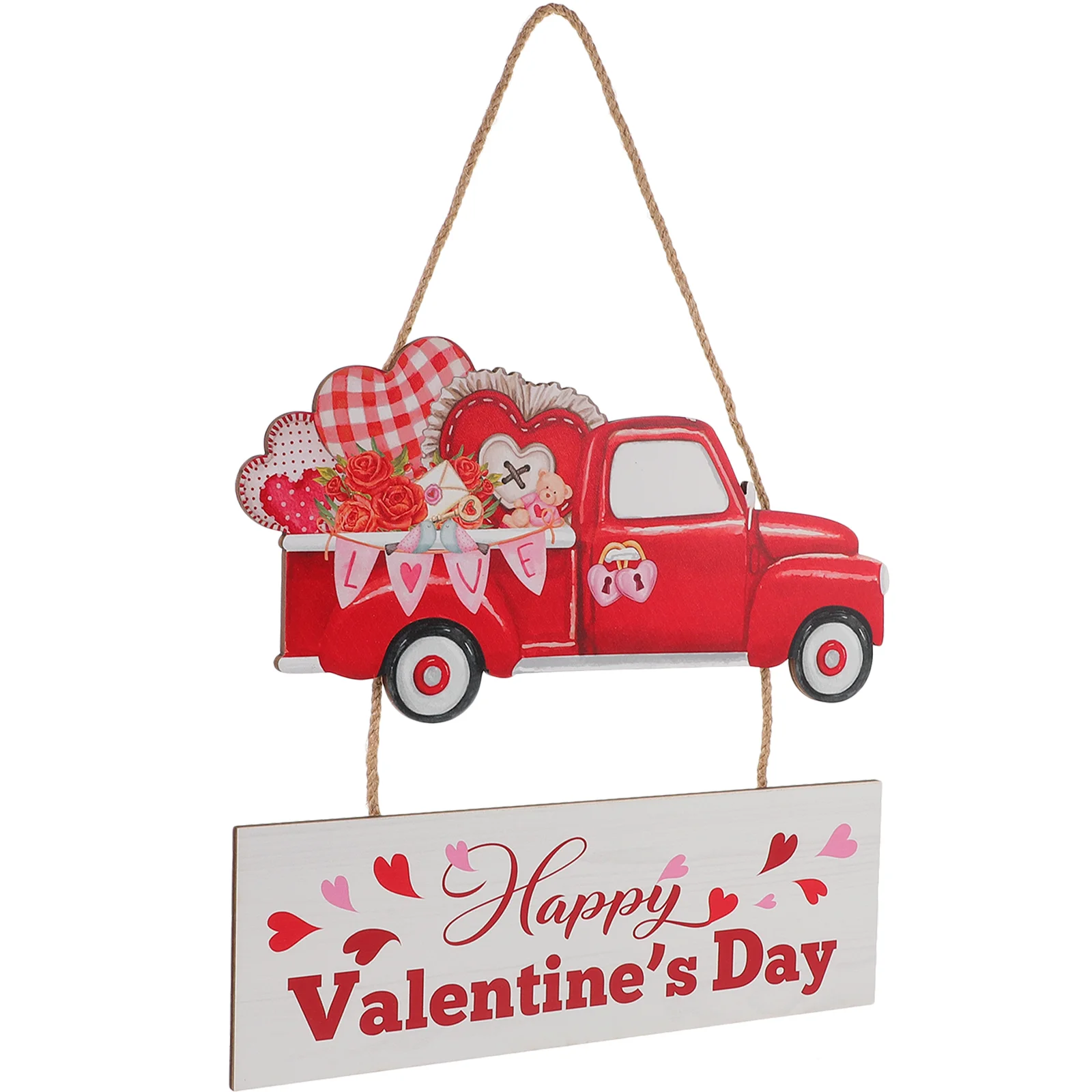 

Ornament Wedding Ceremony Decorations Door Hanging Outdoor Round Valentines Plushie Day Porch Sign Wooden