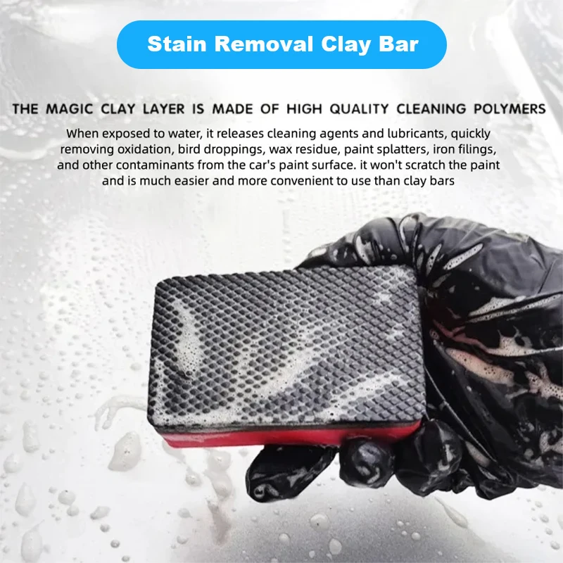 10개입 자동차 세척 지우개 나노 클레이 바 패드 스펀지 블록 왁싱 광택 패드 자동차 세척 도구 자동차 보트 RV용