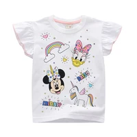 2024 Summer Kids Cartoon Mickey Minnie Mouse T-shirt Fashion Korean Boys Girls Clothes For 2-7 Years Children Cotton Causal Tops 1