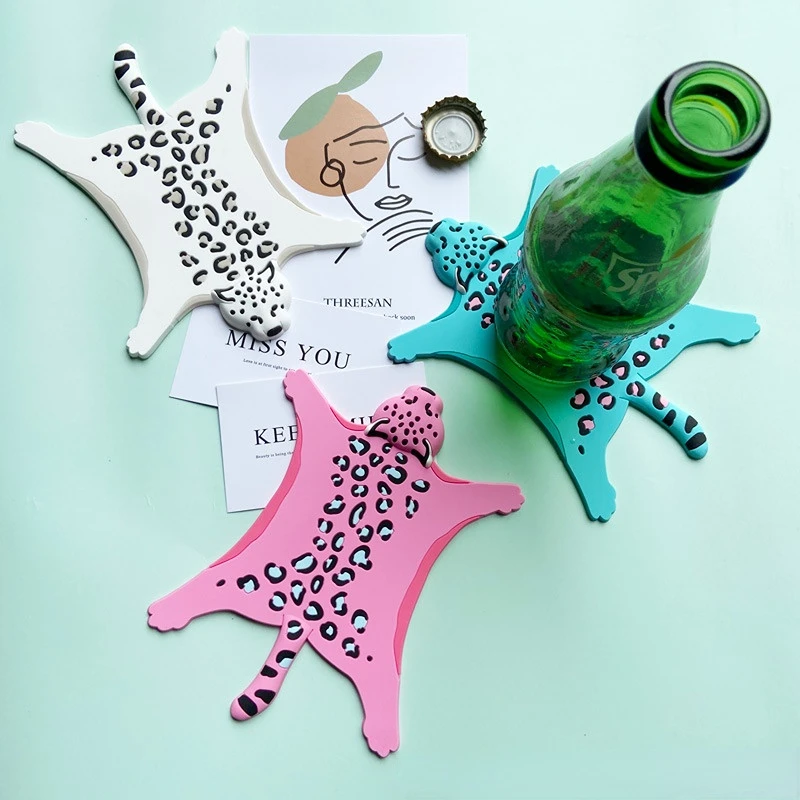 New Unique Coasters Household Items and Gifts Ins Nordic Leopard