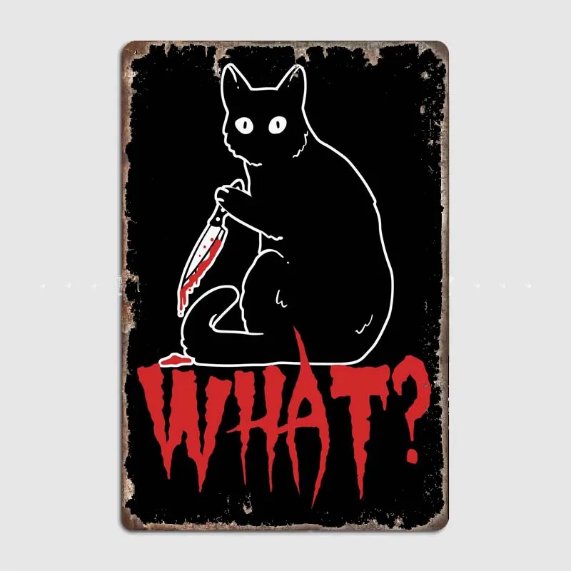 

Schrdingers Katze Horror Metal Tin Sign Poster Trash Panda Style Poster Retro Elf Bar Wall Decor Room Decors Aesthetic Art