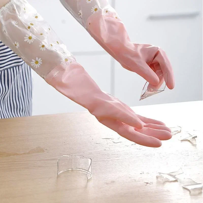 Household Rubber Gloves Dishwashing Kitchen Oven Pet Cleaning Accessories dishwashing gloves cleaning gloves