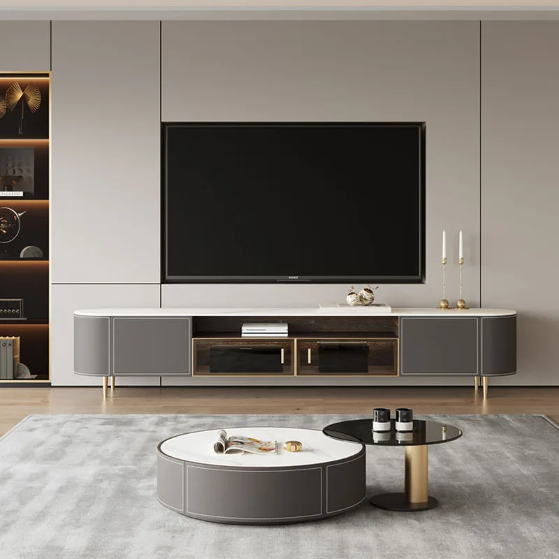 

Shelves Tv Stand Coffee Drawers Wood Universal Display Table Television Minimalist Luxury Meuble Tv Salon Room Furniture