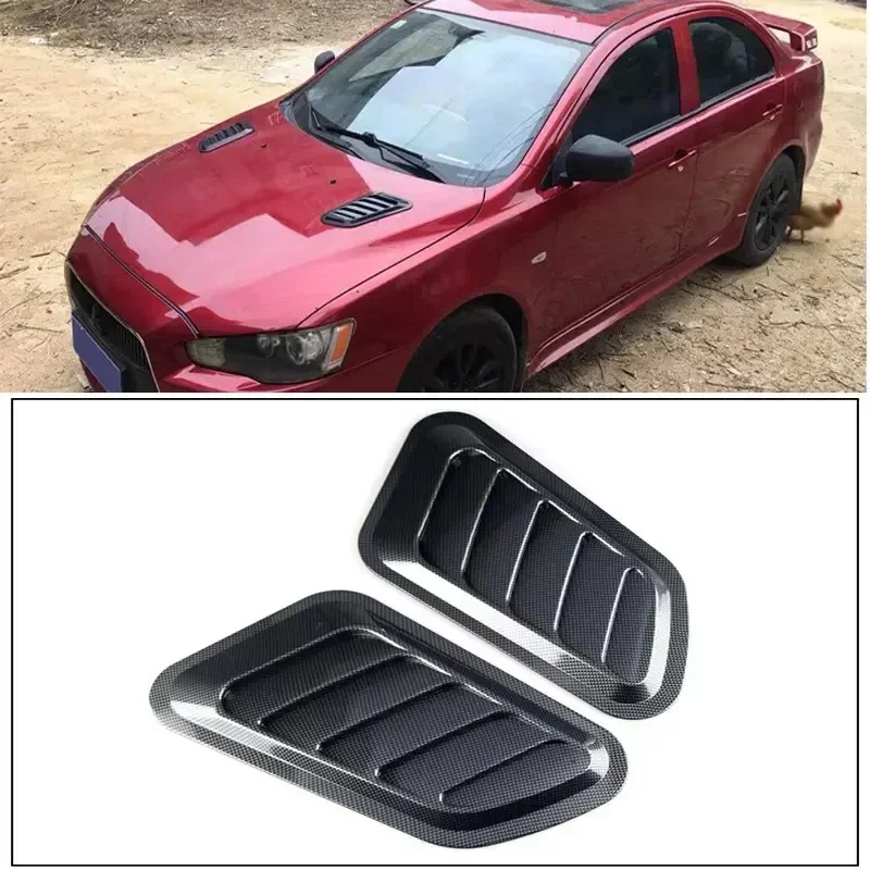 Car Hood Decoration Realistic Air Outlet Design Simulation Air Vent Fake Intake Body Creative Durable Pasted Leaf Board