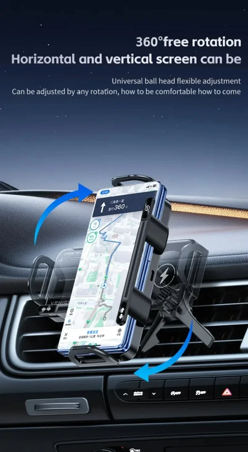 cargador inalambrico para carro con doble bobina con pantalla plegable, soporte de teléfono de carga rápida para Samsung Galaxy Z Fold 6 5 4 S24 Flip » cargador inalambrico para carro con doble bobina con pantalla plegable