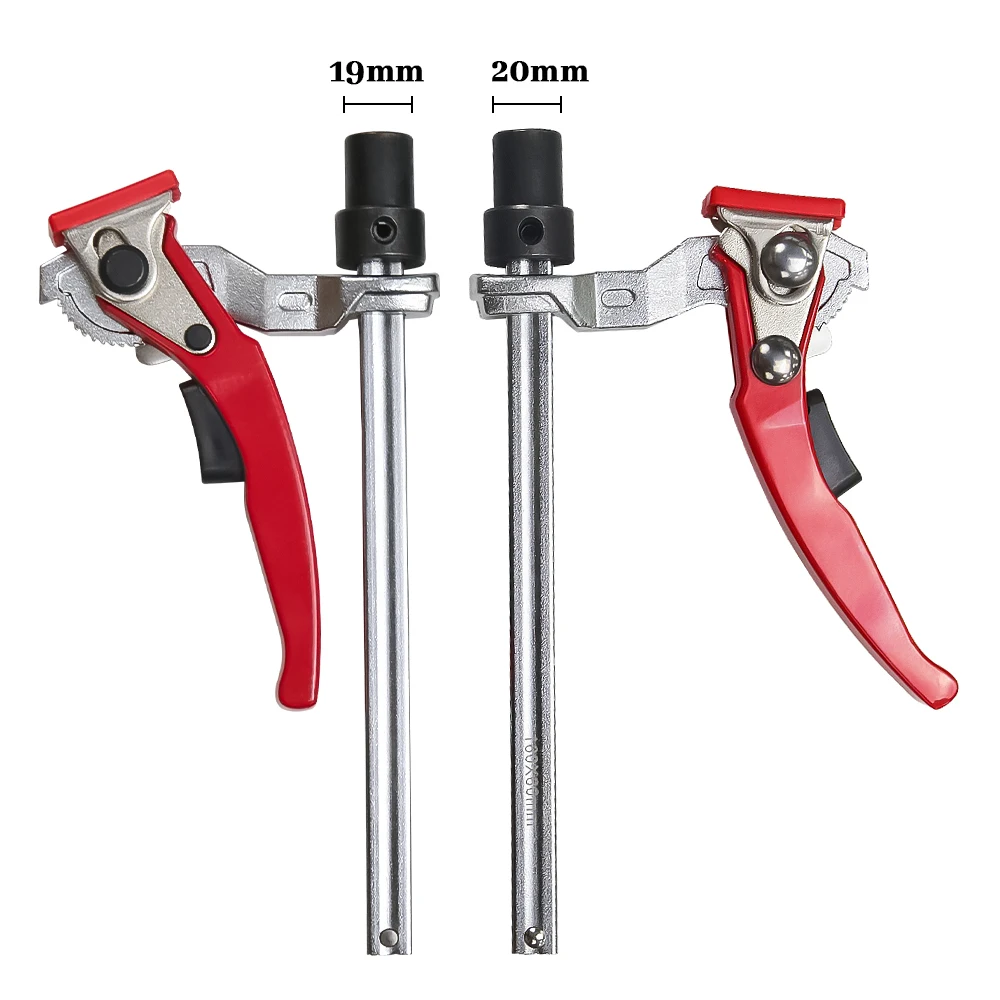 19/20MM Woodworking Hold Down Clamp Hole Tool Ratcheting Table Clamp Machinery Accessories Desktop Quick Press 2pc