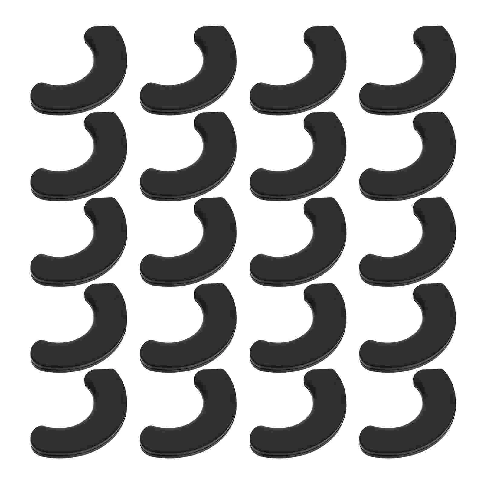 

20pcs Dumbbell Holders Protection Pads Home Supplies (Black)