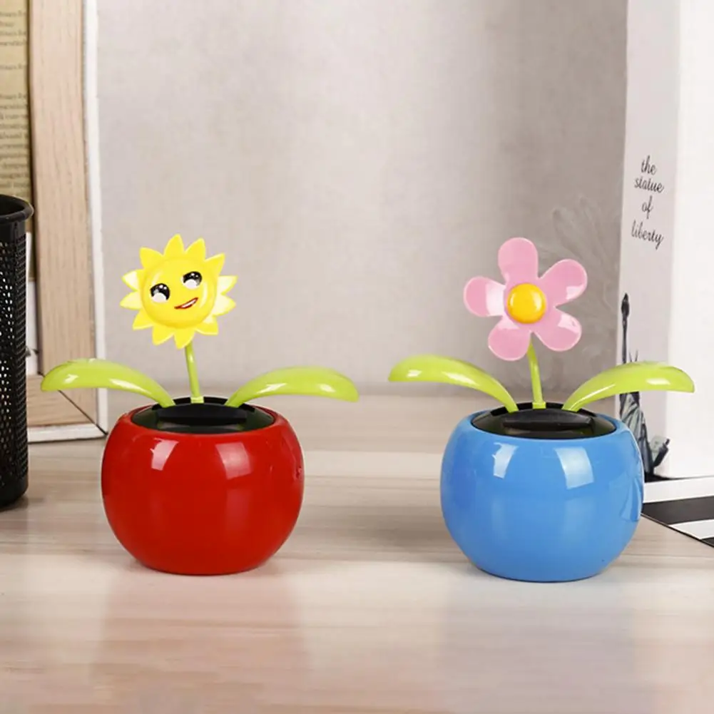 Flower Swinging Toy Funny Solar Powered Cartoon Vibrant Auto Swing Dancing Flower Animated Toy Lightweight Car Swinging fidget toys plush toy 3d printed toy anime figure toy action figure toy artificial flower toys mini stress relief toy