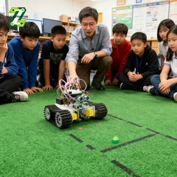 Auto Robot Intelligente con Sistema di Evitamento Ostacoli a Doppia Modalità, Driver Motore TB6612 e Batteria 18650 Rimovibile per Arduino Uno STEM Learning