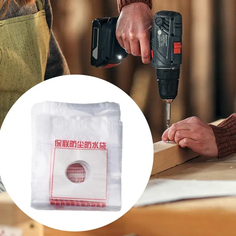 Dust Collector Bags Wall Mount Drill Dust Catcher Dustproof Device Collection Attachment Air Conditioning Installation Tool