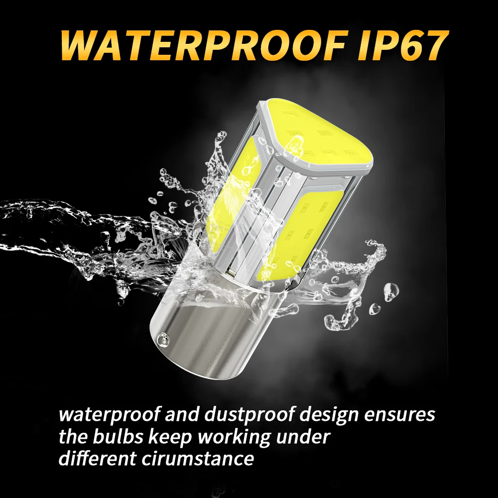 �ڵ��� ���� ���õ�, CANbus 1156 BA15S P21W 1157 BAY15D P21/5W LED COB ���� ����, �ڵ� �극��ũ ����Ʈ, ���� ���� ����, ���, 2 ��