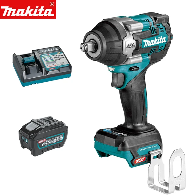 Makita Tw007g 40v Xgt Impact Wrench Brushless Cordless Electric Wrench 1/2"  Nut Socket Lithium Battery Charger Set 40v 2ah 5ah - Electric Wrench -  AliExpress