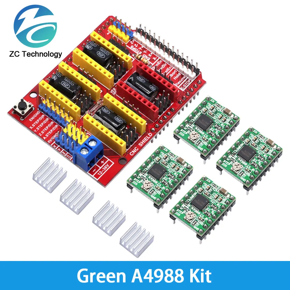 Placa De Expansión CNC Shield V4 Nano 3,0 Stepper A4988 Controlador