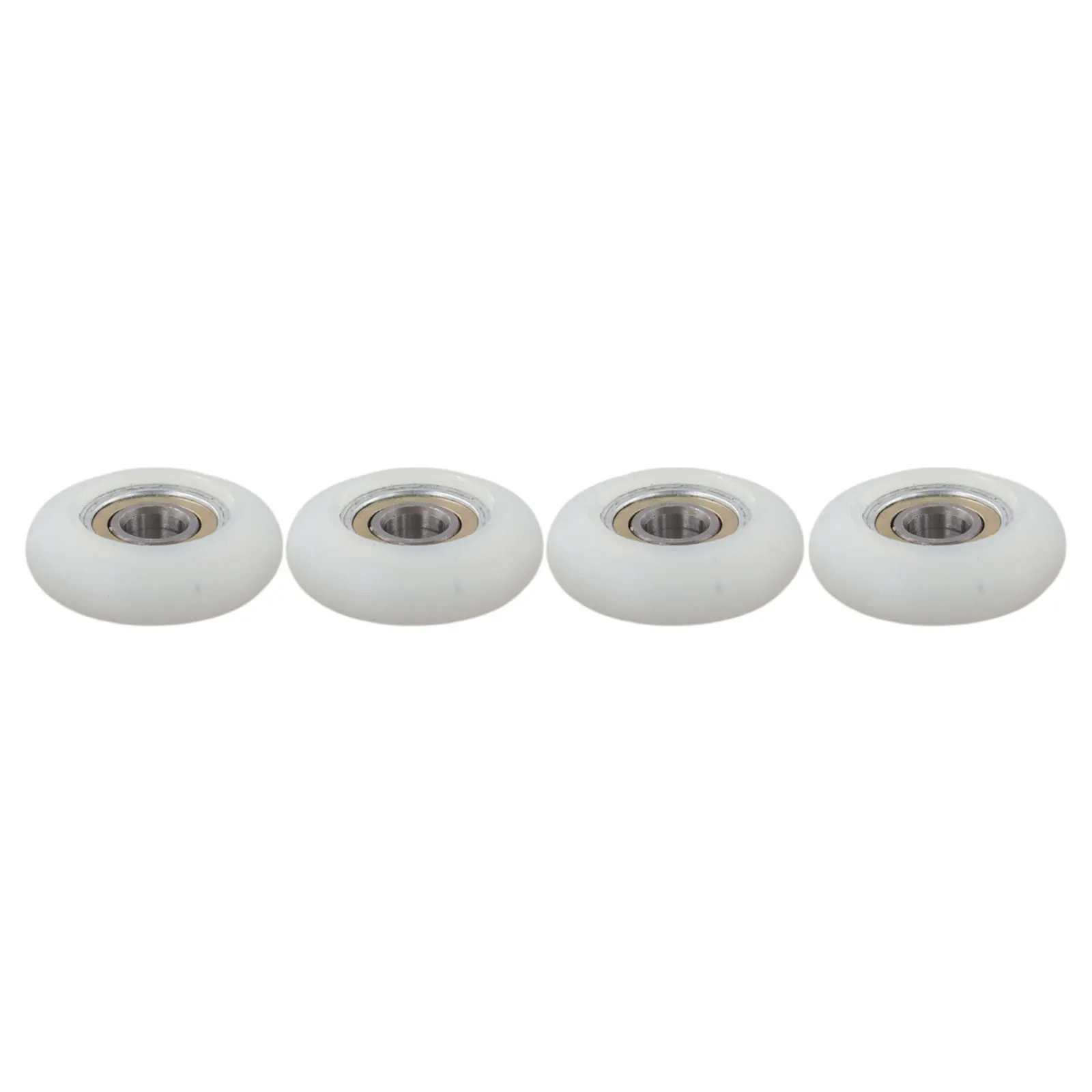 4PCS 34mm Rower Rollers 8x34 Rowing Machine Seat Wheel Rubber And Metal Bearing Pulleys 608 Shaft For Rowing Machine Accessories
