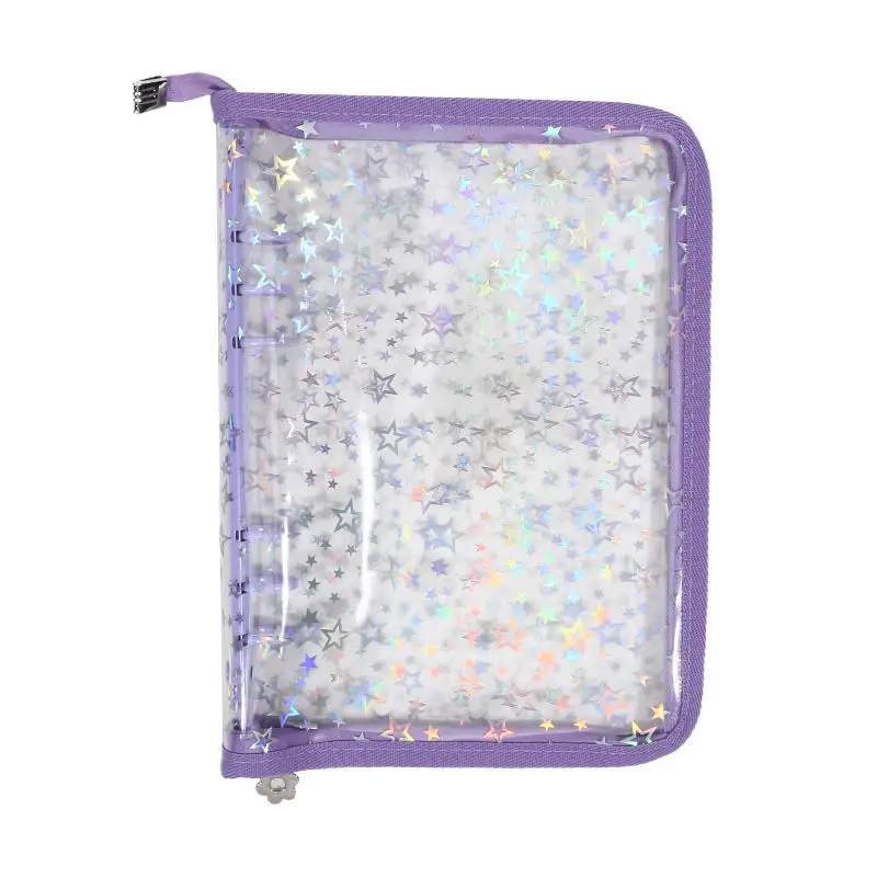 A5 Laser Stern Zipper Binder Fotokarten Mädchen Ins DIY Journal Tagebuch Transparent Kpop Idol Karte Fotoalbum Sammeln Buch Schreibwaren – Detail 23