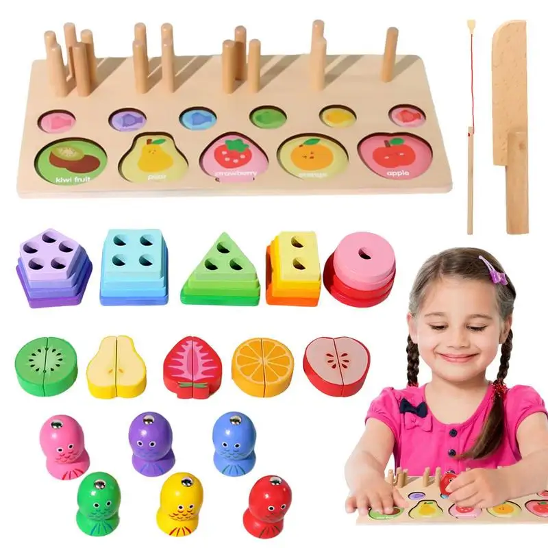 

Wooden Sorting And Stacking Toys For Toddlers Shape Stacking Board Preschool Educational Toys Montessori Game For Boys Girls