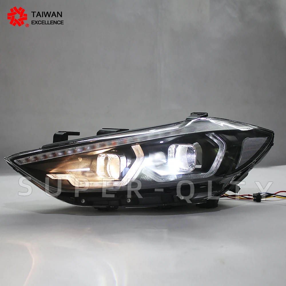 For Hyundai Elantra 2016 2017 2018 2019 Headlights LED Headlight DRL  modified headlight assembly,car accessorie Car Styling
