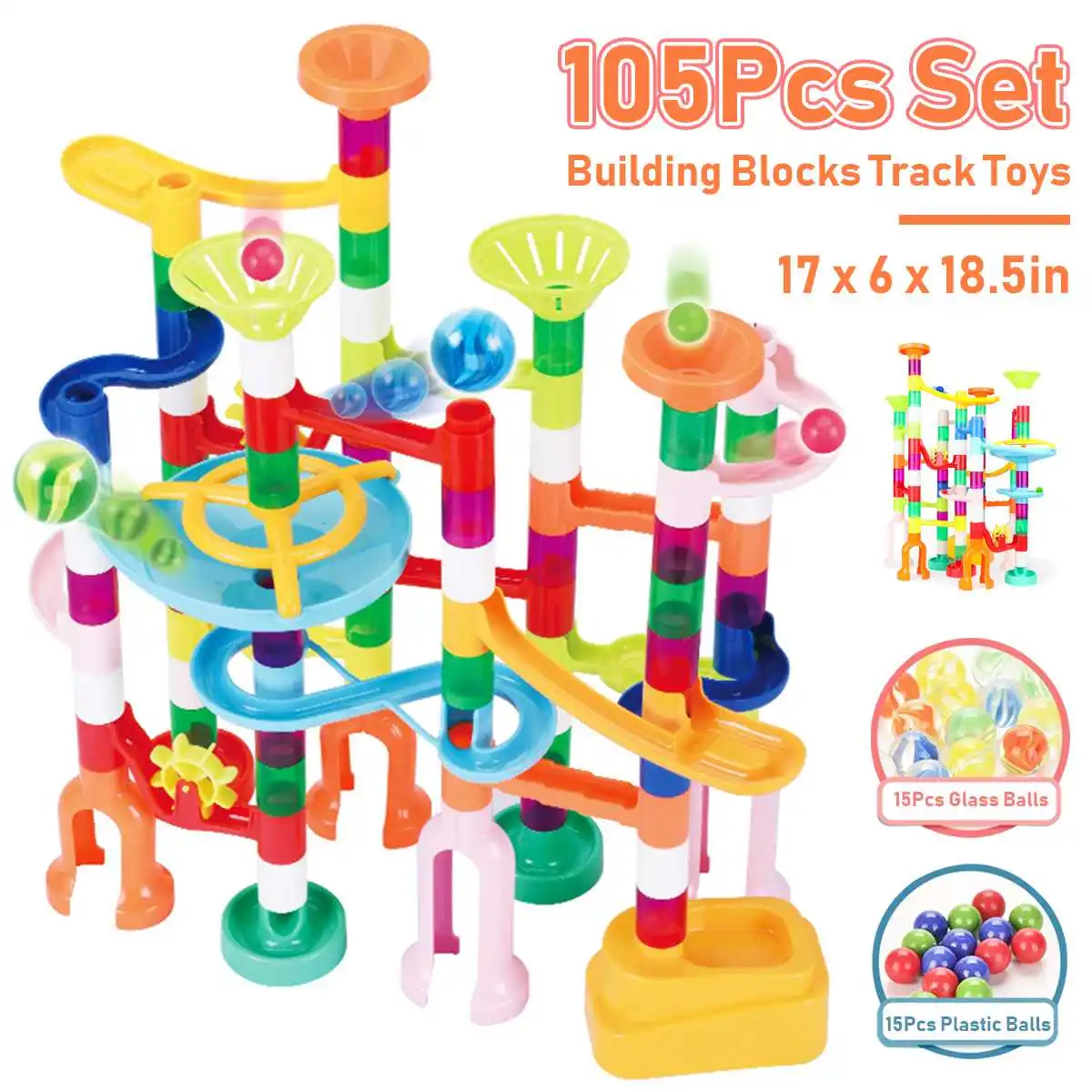 Marble Run Building Blocks Funnel Slide Bricks Toys 3D Maze Ball Rolling Labyrint Race Track Labyrint Children Educational Toys 1 Marble Run Building Blocks Funnel Slide Bricks Toys 3D Maze Ball Rolling Labyrint Race Track Labyrint Children Educational Toys 1