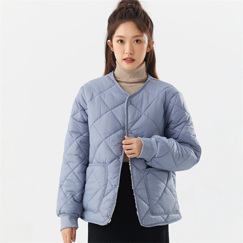2023 Winter Cotton-padded Clothes For Women Plus Fleece Thickening Fat Increase Cotton-Padded Jacket For Women Coat Cotton Top