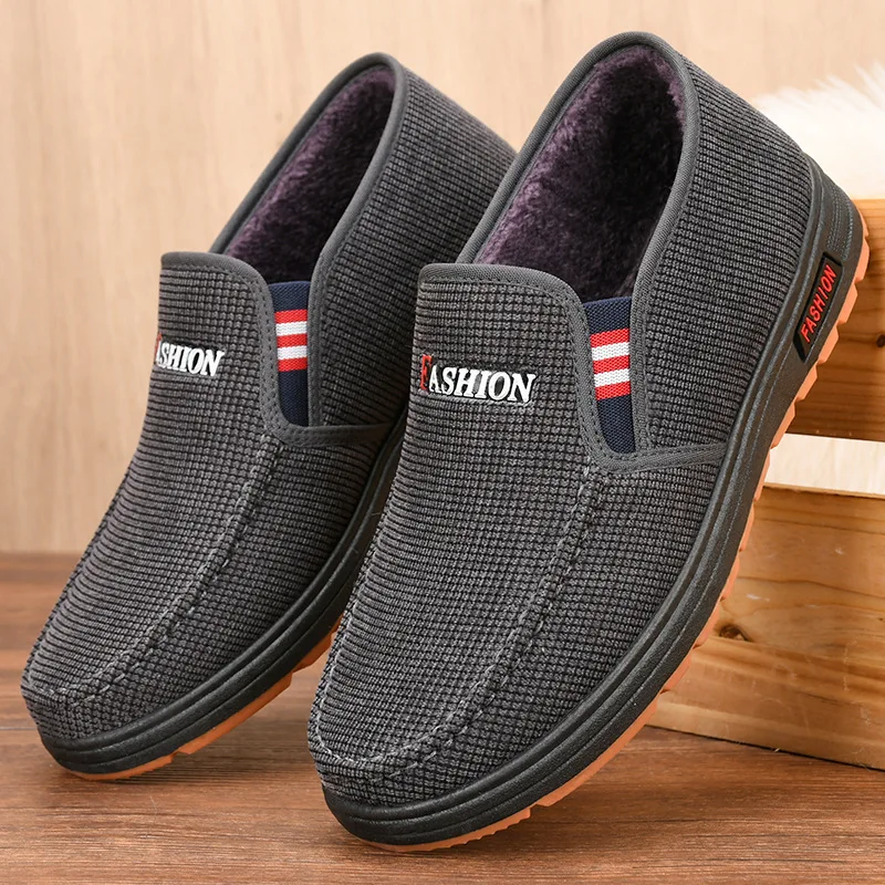 

New Mens Cotton Shoe Fashion Winter Shoes for Men Round Toe Comfortable Non-Slip Casual Sneakers Male Outdoor Walking Footwear