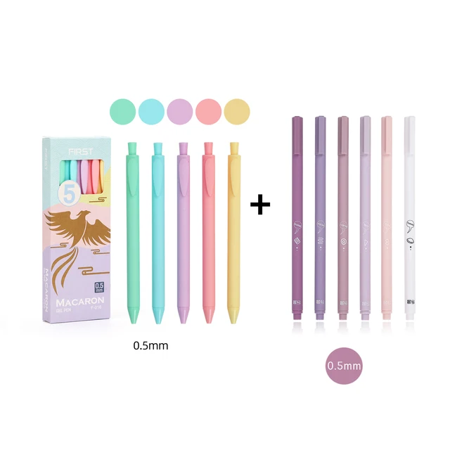 JIANWU 6pcs/set Creative cute morandi Simple small fresh gel pen kawaii Quick drying Cap neutral pen journal supplies Stationery 2022 new set B
