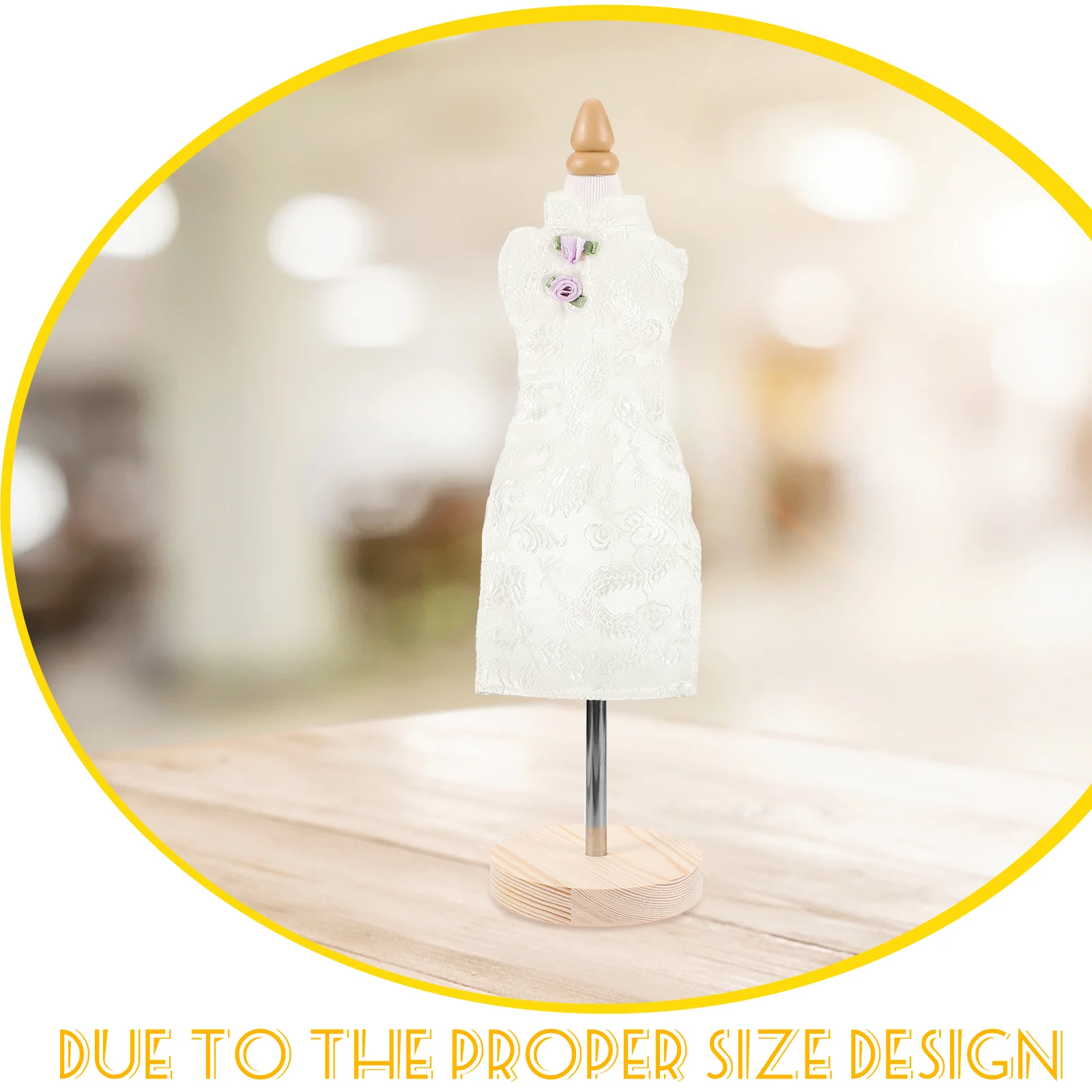 Desktop Model Sewing Woman Baby Apparel The Outfit Stand Dress Form Pu Wood Clothing Display Mannequin Mini